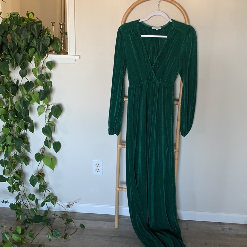 Venus pleated maxi dress